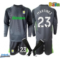Aston Villa Emiliano Martinez #23 Keeper Hjemmedraktsett Barn 2025-26 Langermet (+ Korte bukser)